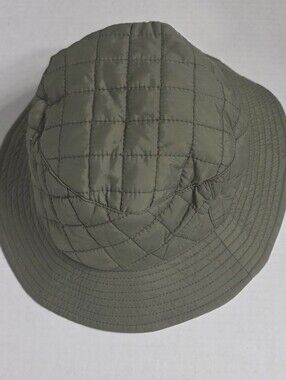 Lucky Brand Quilted Bucket Olive Hat